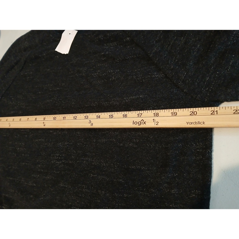 J.Crew Mercantile M Cotton Mens Charcoal Gray Marled Cotton Raglan Sweater New - Picture 6 of 9